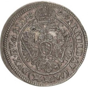 Leopold I. (1657-1705), 3 kr. 1695 MMW, Vratislav-Wackerl MKČ 1629 typ s psaným et !