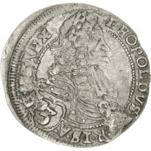 Leopold I. (1657-1705), 3 kr. 1697 CH / CSH, Bratislava-Hunger Hal. 392; Husz. 1478