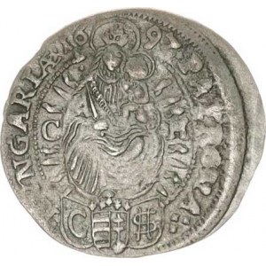Leopold I. (1657-1705), 3 kr. 1697 CH / CSH, Bratislava-Hunger Hal. 392; Husz. 1478