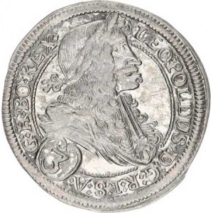 Leopold I. (1657-1705), 3 kr. 1697 IA, Štýrsko-Aigmann var.: LEOPOLDUS.D:G:R:I:S:A:()