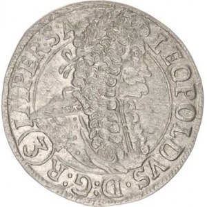 Leopold I. (1657-1705), 3 kr. 1697 GE, Praha-Egerer MKČ 1425 1,555 g