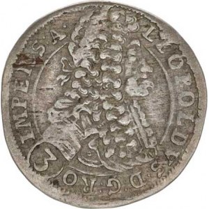 Leopold I. (1657-1705), 3 kr. 1698 GE, Praha-Egerer MKČ 1425 var.: D: G: RO ()
