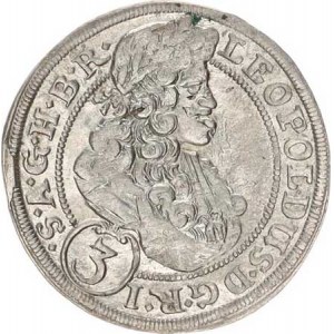 Leopold I. (1657-1705), 3 kr. 1700 CB, Břeh-Brettschneider MKČ 1701