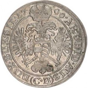 Leopold I. (1657-1705), 3 kr. 1700 CB, Břeh-Brettschneider MKČ 1701