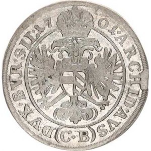 Leopold I. (1657-1705), 3 kr. 1701 CB, Břeh-Brettschneider var.: AVS () DVX. BVR. SIL