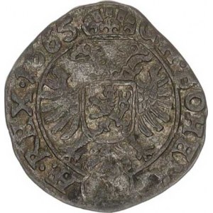 Leopold I. (1657-1705), 1 kr. 1665, K.Hora-Hackl jako MKČ 1463, opis: D: G: R.