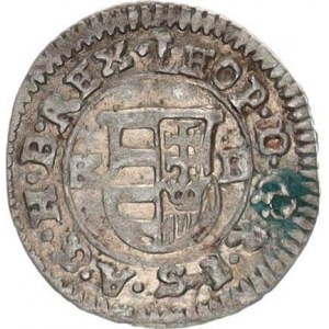 Leopold I. (1657-1705), Denár 1679 K-B Husz. 1508 var.: LEOP. D. G....(jako 1509)