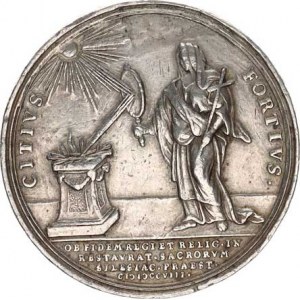 Josef I. (1705-1711), Medaile 1708, K povýšení barona Henninga v. Stralenheim na říšsk