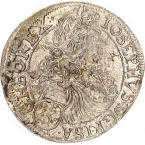 Josef I. (1705-1711), 3 kr. 1707 IP, Korutanny - Preiss RR /1,382 g/