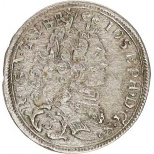 Josef I. (1705-1711), 3 kr. 1707 zn. hvězda, Mnichov var.: minc. zn. volně, opis: