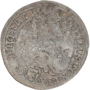 Josef I. (1705-1711), 3 kr. 1708 IA, Štýrsko-Aigmann 1,269 g, rovnaný stř.