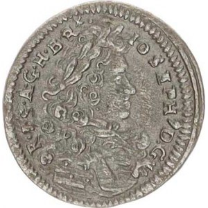 Josef I. (1705-1711), 1 kr. 1705 zn.hvězda, Mnichov M-A 204 R, tém.