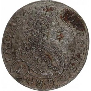 Josef I. (1705-1711), 1 kr. 1706 GE, Praha-Egerer MKČ 1725 var.: minc. zn. rozd