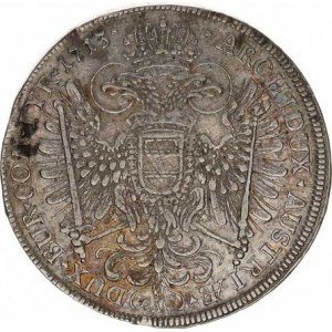 Karel VI. (1711-1740), Tolar 1713 A, Augsburg Voglh. 255 RR 28,335 g, tém.