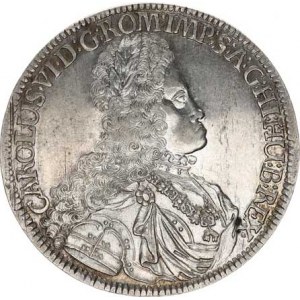 Karel VI. (1711-1740), Tolar 1718/7 b.zn., Tyroly-Hall Herinek 337 28,825 g