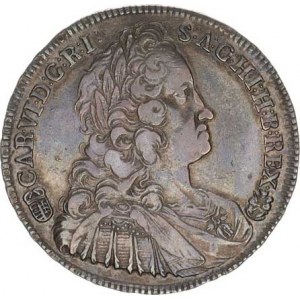 Karel VI. (1711-1740), 1/2 Tolar 1739 KB Husz. 1614 14,295 g pěkná patina