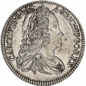 Karel VI. (1711-1740), 1/4 Tolar 1740, Tyroly, Hall opis: ARCHID: AUST: DUX. - .BU: COM