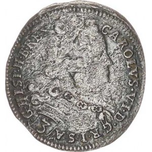 Karel VI. (1711-1740), 3 kr. 1715 CH - PW, Bratislava Wödrödi Husz. 1629 1,