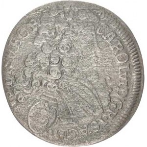Karel VI. (1711-1740), 3 kr. 1716, Praha-Scharff MKČ 1830 R, mělčí ražba