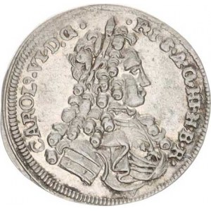 Karel VI. (1711-1740), 3 kr. 1718(6?), Vratislav-Nowak MKČ 1929 var.: AVSTRIE.
