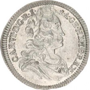 Karel VI. (1711-1740), 3 kr. 1733, Vídeň
