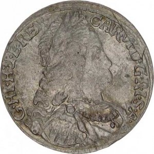 Karel VI. (1711-1740), 3 kr. 1733, Tyroly, Hall