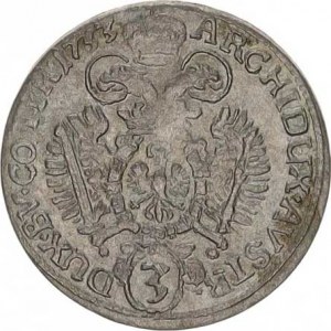 Karel VI. (1711-1740), 3 kr. 1733, Tyroly, Hall