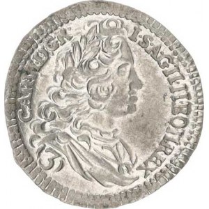 Karel VI. (1711-1740), 3 kr. 1740 b.zn., Praha-Scharff jako MKČ 1840, ale všechna písm