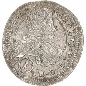Karel VI. (1711-1740), 1 kr. 1719, Kutná Hora-Weyer 0,787 g