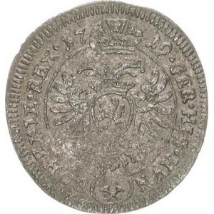 Karel VI. (1711-1740), 1 kr. 1719, Kutná Hora-Weyer 0,787 g