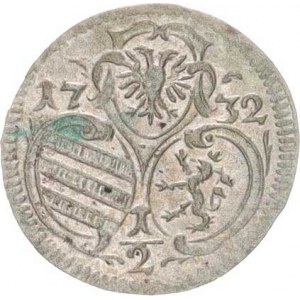 Karel VI. (1711-1740), 1/2 kr. 1732, Štýrsko Graz R 0,531 g