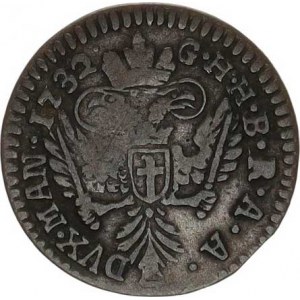 Karel VI. (1711-1740), 10 Soldi (1/2 Lira) 1732 MA, Lombardsko Milán Novot. 46