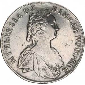 Marie Terezie (1740-1780), Tolar 1757 b.zn., Praha 27,707 g Fr. 859; Her. 524