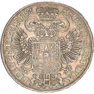 Marie Terezie (1740-1780), 1/2 Tolar 1751 b.zn., Štýrsko Graz Her. 647 R 13,951 g