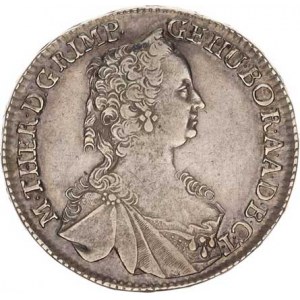 Marie Terezie (1740-1780), 1/2 Tolar 1758 K-B, Kremnica R Husz. 1687 /13,9