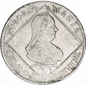 Marie Terezie (1740-1780), 30 kr. 1767 IC-SK, Vídeň, just. při kraji, tém.