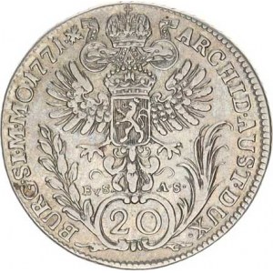 Marie Terezie (1740-1780), 20 kr. 1771 EvS-AS, Praha