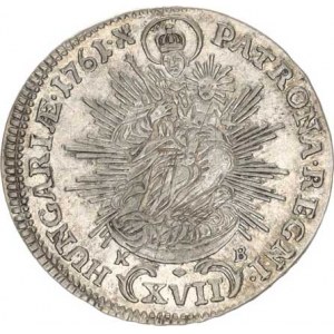 Marie Terezie (1740-1780), XVII kr. 1761 K-B, Kremnica Husz. 1708