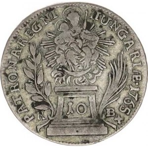 Marie Terezie (1740-1780), 10 kr. 1765 K-B, Kremnica