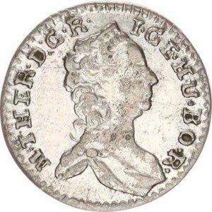 Marie Terezie (1740-1780), 1 kr. 1757 K-B, Kremnica R Husz. 1745 /0,837 g/