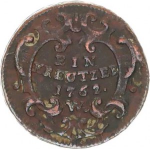 Marie Terezie (1740-1780), 1 kr. 1762 W, Vídeň, hr.