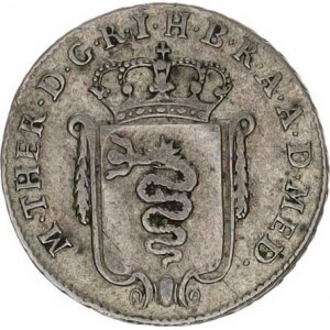 Marie Terezie (1740-1780), 5 Soldi 1780 b.zn., Milán R 1,531 g Nov. 171; Her. 1