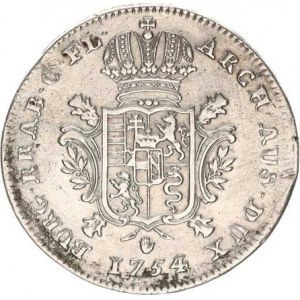 Marie Terezie (1740-1780), Escalin 1754 R / zn. ruka, Antverpy Dav. 1280; Eyp. 416a