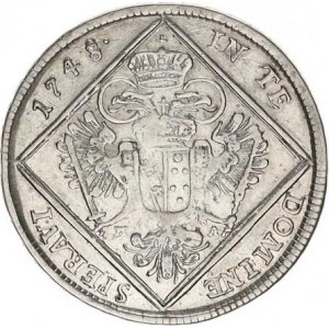 František Lotrinský (1745-1765), 30 kr. 1748 H-A, Tyroly Hall R 6,926 g, tém.