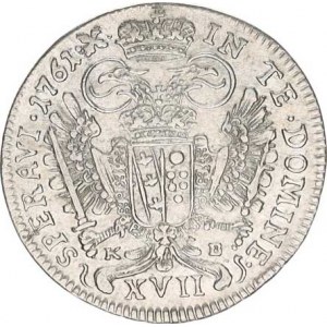 František Lotrinský (1745-1765), XVII kr. 1761 K-B, Kremnica Husz. 1803 5,921 g