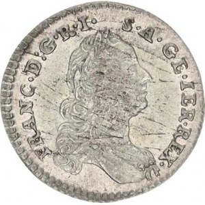 František Lotrinský (1745-1765), 3 kr. 1765 H-A, Tyroly Hall, nep. rys. v av.