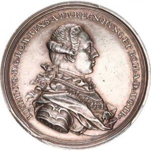 Josef II. (1765-1780-1790), Medaile ke korunovaci na římského krále ve Frankfurtu 3.4. 1764,