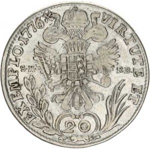 Josef II., jako spoluvladař (1765-1780), 20 kr. 1776 B / SK-PD, Kremnica