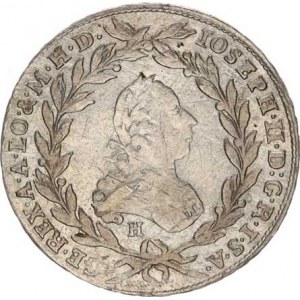 Josef II., jako spoluvladař (1765-1780), 10 kr. 1774 H/S-C, Günzburg, rysky