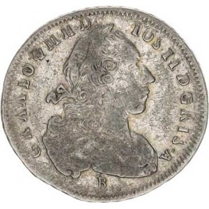 Josef II., jako spoluvladař (1765-1780), 3 kr. 1769 B/EVM-D Kremnica, Karl. Bělehrad Her. 302 RR 1,612 g